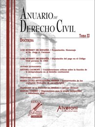 Anuario De Derecho Civil De La Facultad De Derecho Y Ciencias Sociales De La Universidad Católica De Córdoba Tomo Xi