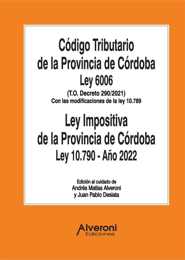 Código Tributario de la Provincia de Córdoba Ley 6006